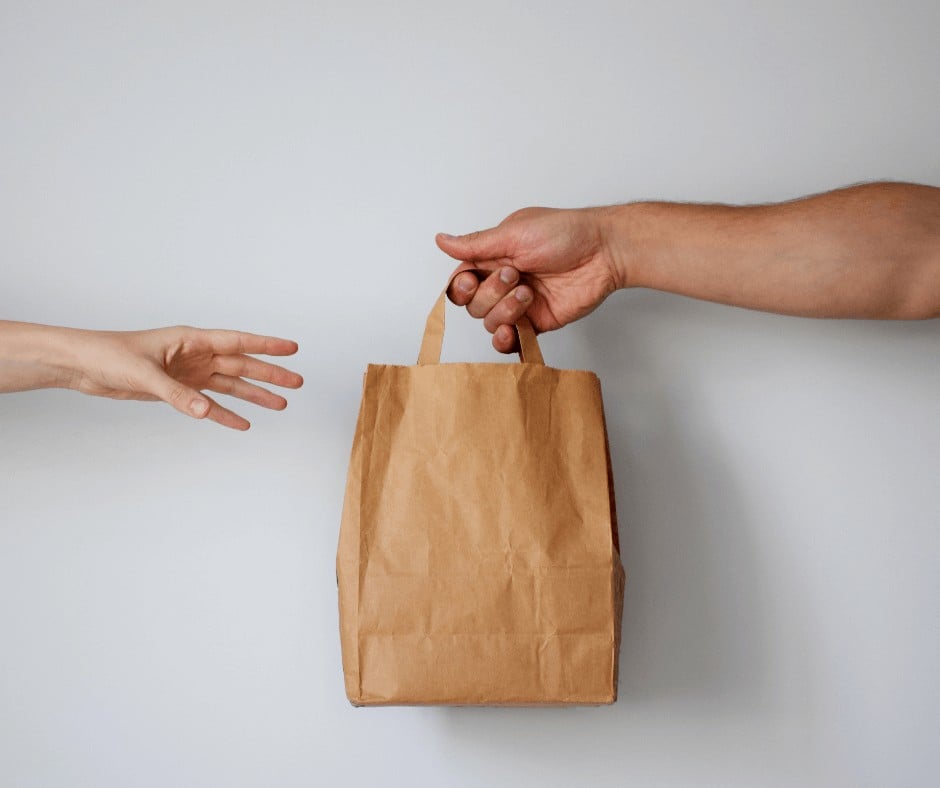 Free delivery - Walmart Plus photo of a brown grocery bag