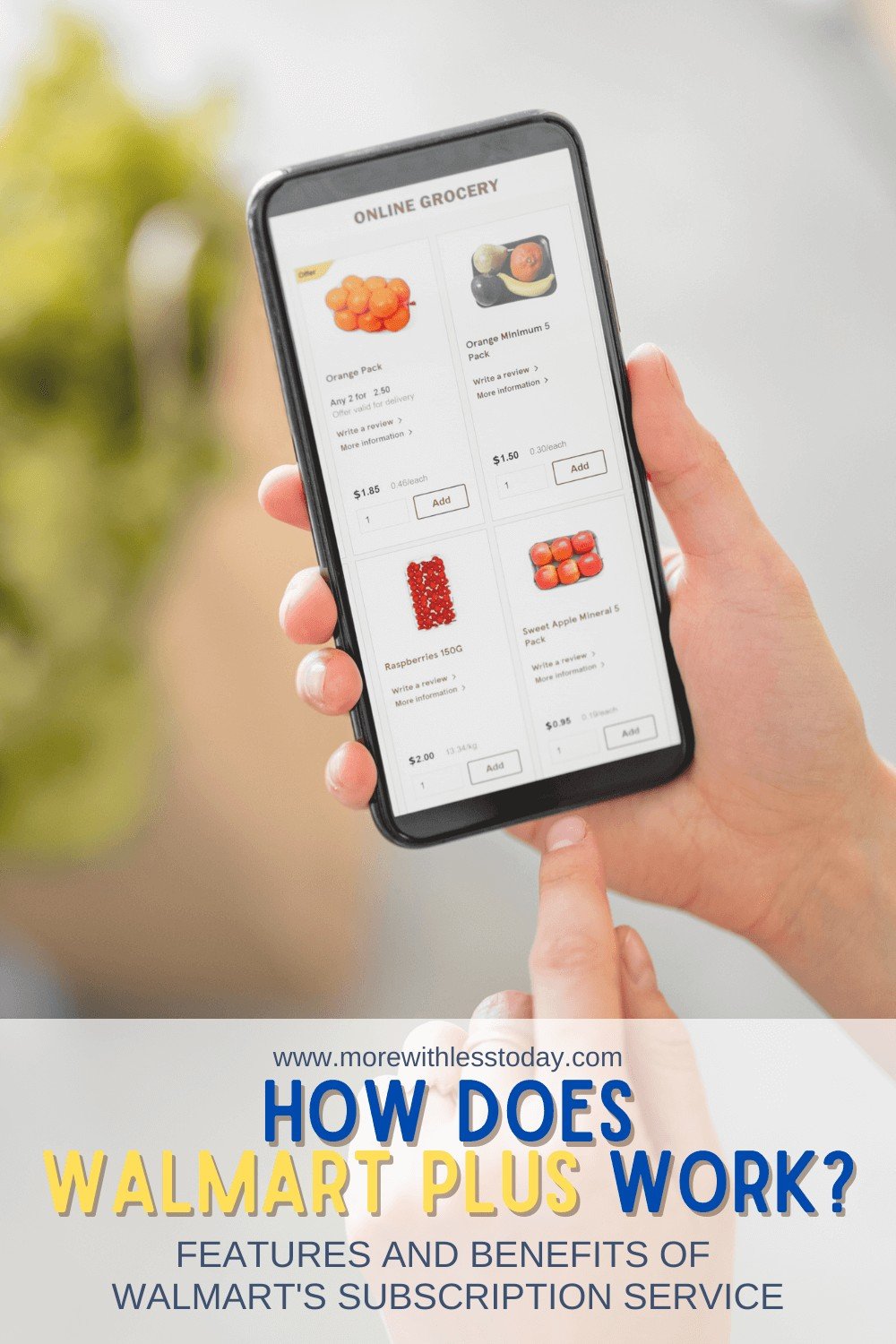 How Does Walmart Plus Work? photo of online grocery app