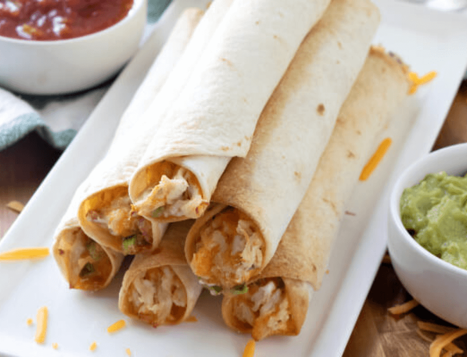 Jalapeno Popper Chicken Taquitos - Favorite Mexican Food Recipes