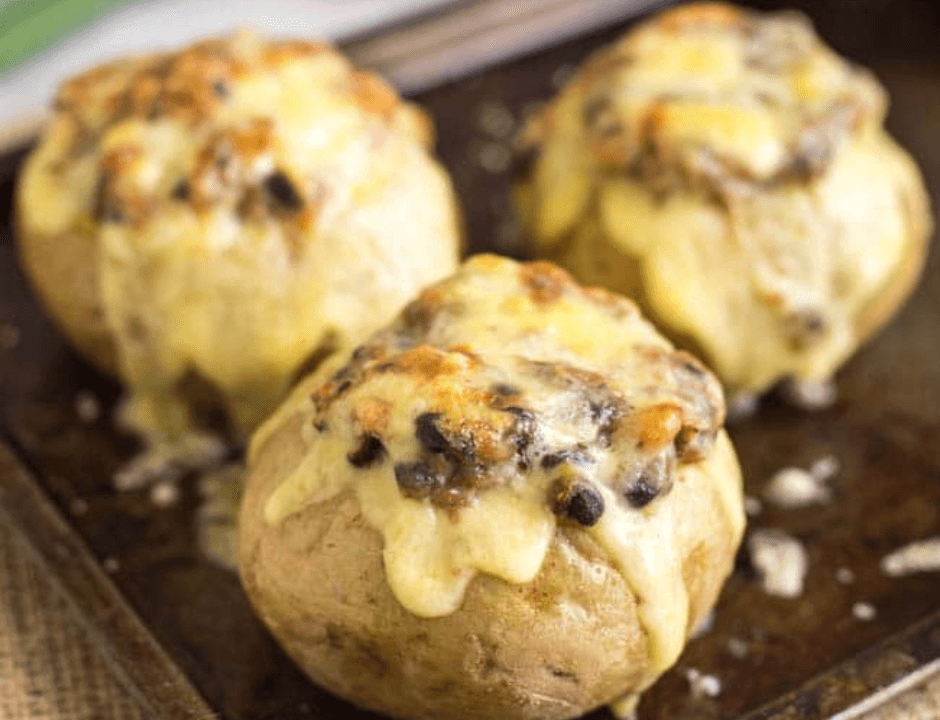 Mexican Black Bean Stuffed Potatoes - Favorite Mexican Food Recipes