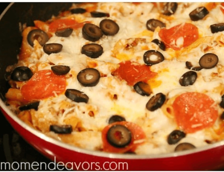 One Pan Pizza Pasta Skillet - Twenty Minute Meals That Are Faster Than Take-Out