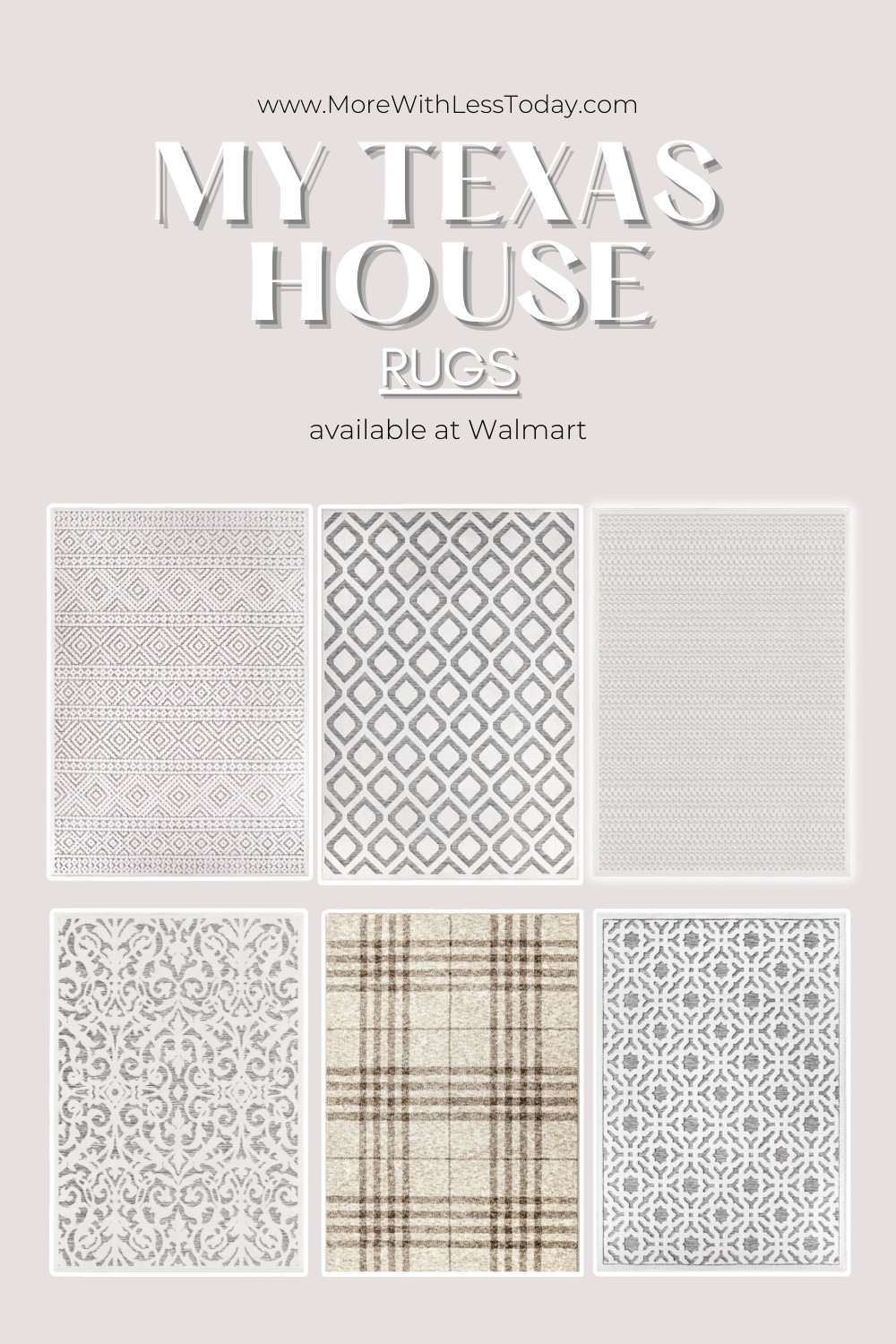 My Texas House rugs from Walmart