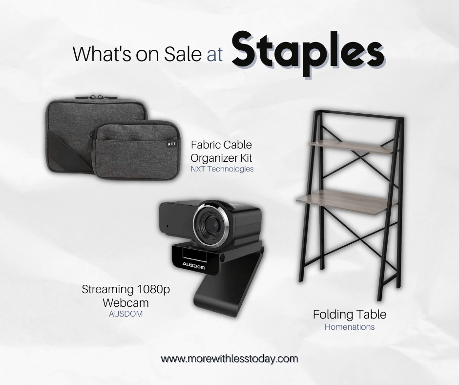 graphic of what is on sale at Staples