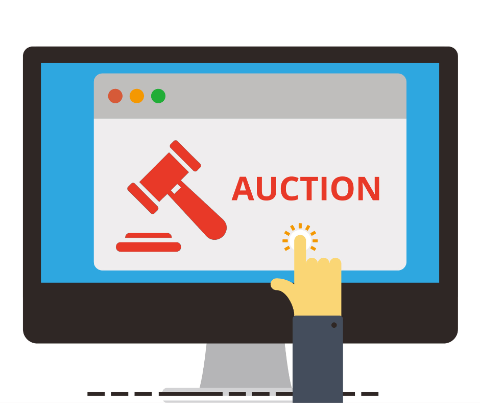 A graphic of an online auction