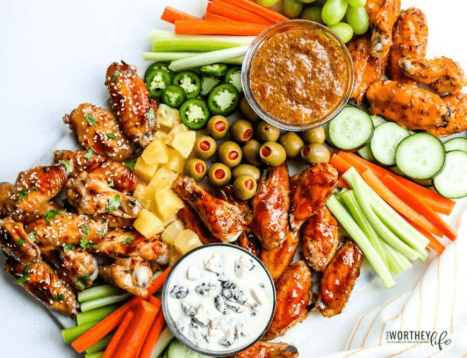 Chicken Wings Grazing Board -Chicken Wing Recipes