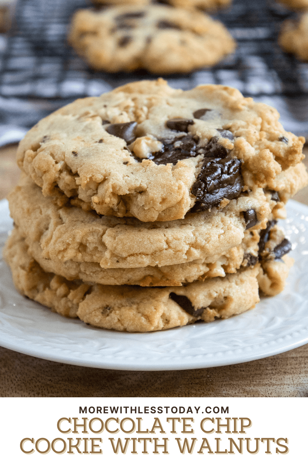 Chocolate Chip Cookie Recipe with Walnuts - PIN