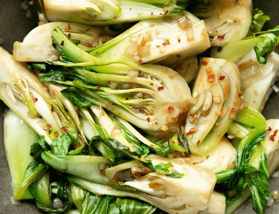 Garlic Bok Choy - Salmon Side Dishes