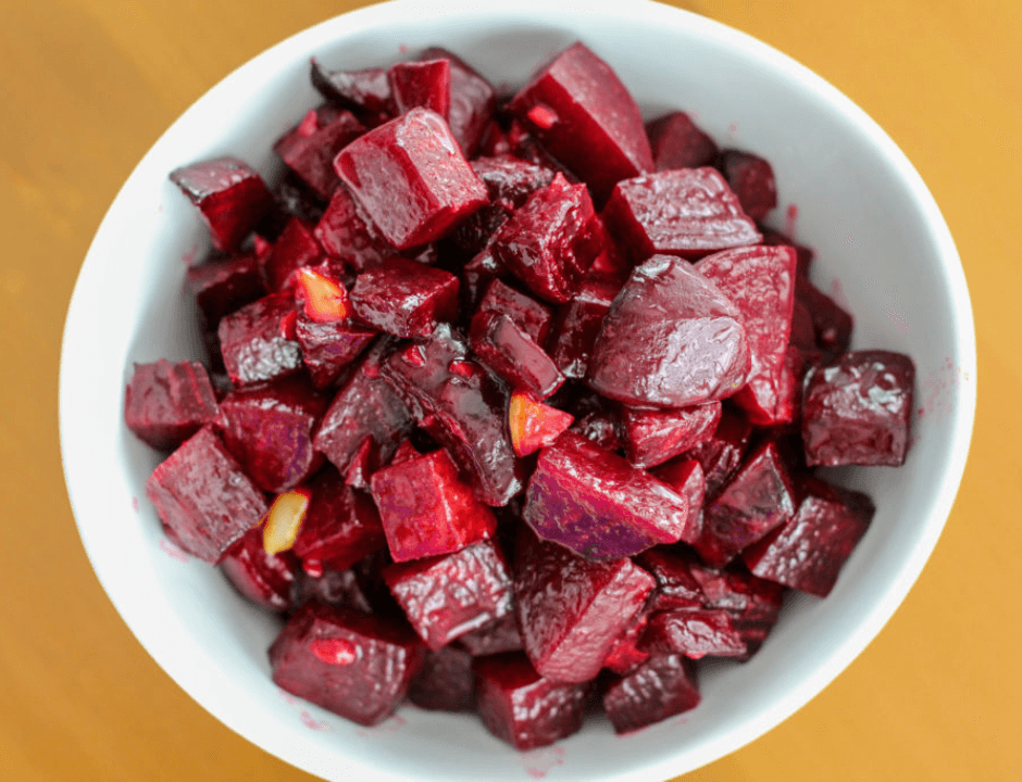 Garlic Roasted Beets for Salmon Side Dishes