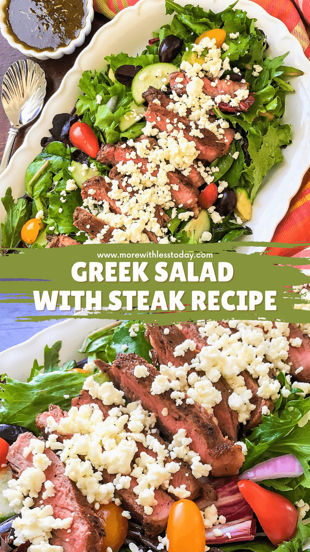 Greek Salad with Steak - PIN