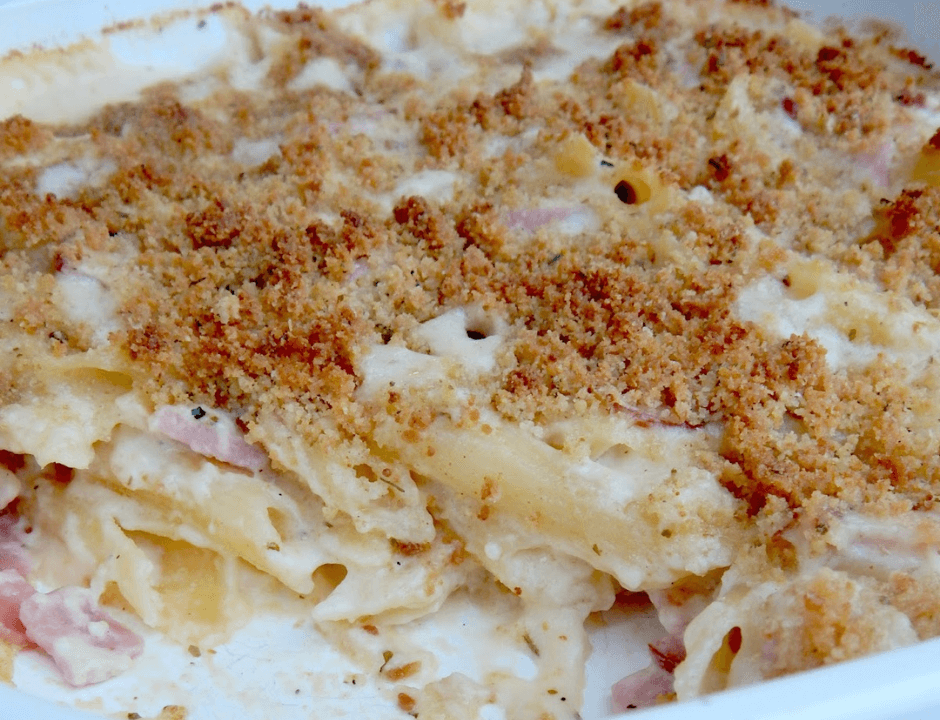 Ham & Swiss Baked Penne - Dinners for Around $5 Per Person