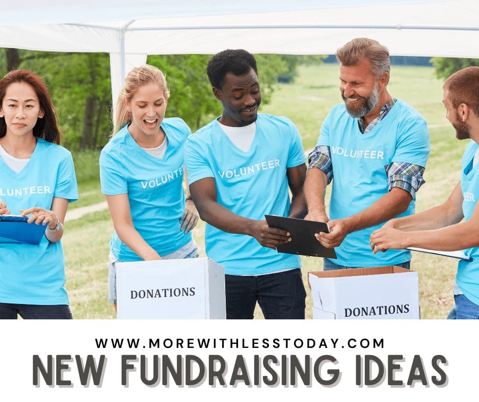 New Fundraising Ideas photo of volunteers in blue tshirts