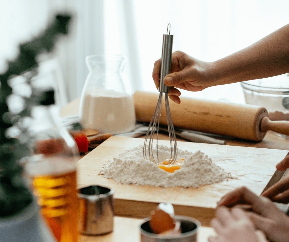 Person cooking in the kicthen