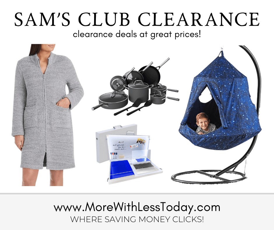 Sam's Club Clearance collage of available items