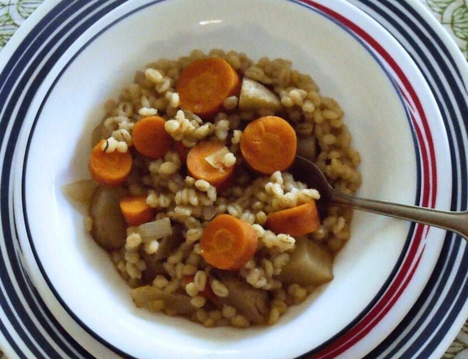 Slow Cooker Vegan Barley Stew&nbsp;
