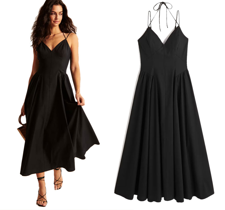 plunging corset dress at Abercrombie