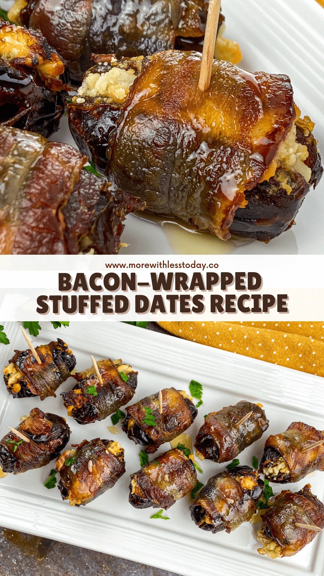 Bacon-Wrapped Stuffed Dates - PIN