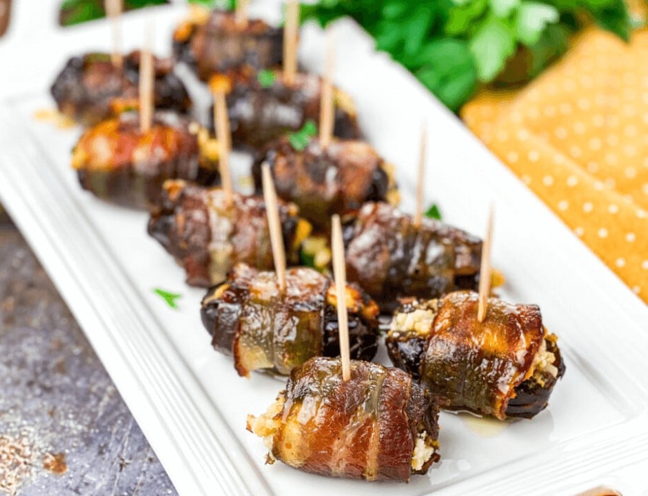 Bacon-Wrapped Stuffed Dates
