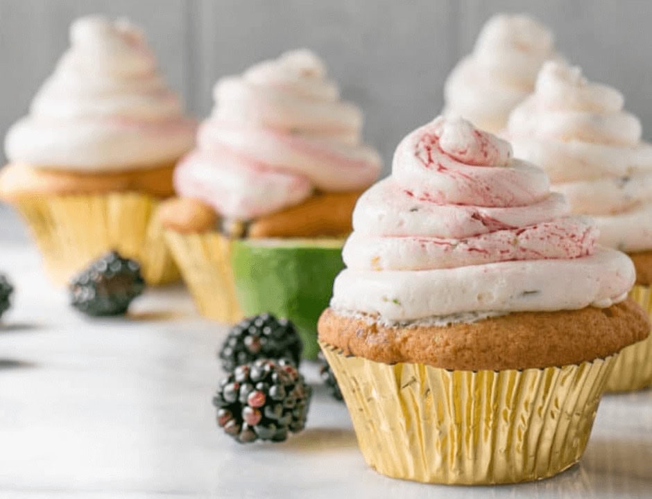 Blackberry Lime Cupcakes - Homemade Cupcake and Frosting Recipes