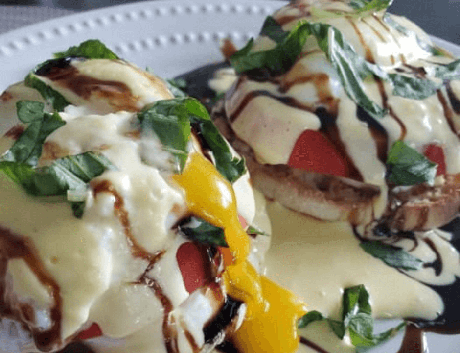 Caprese Eggs Benedict