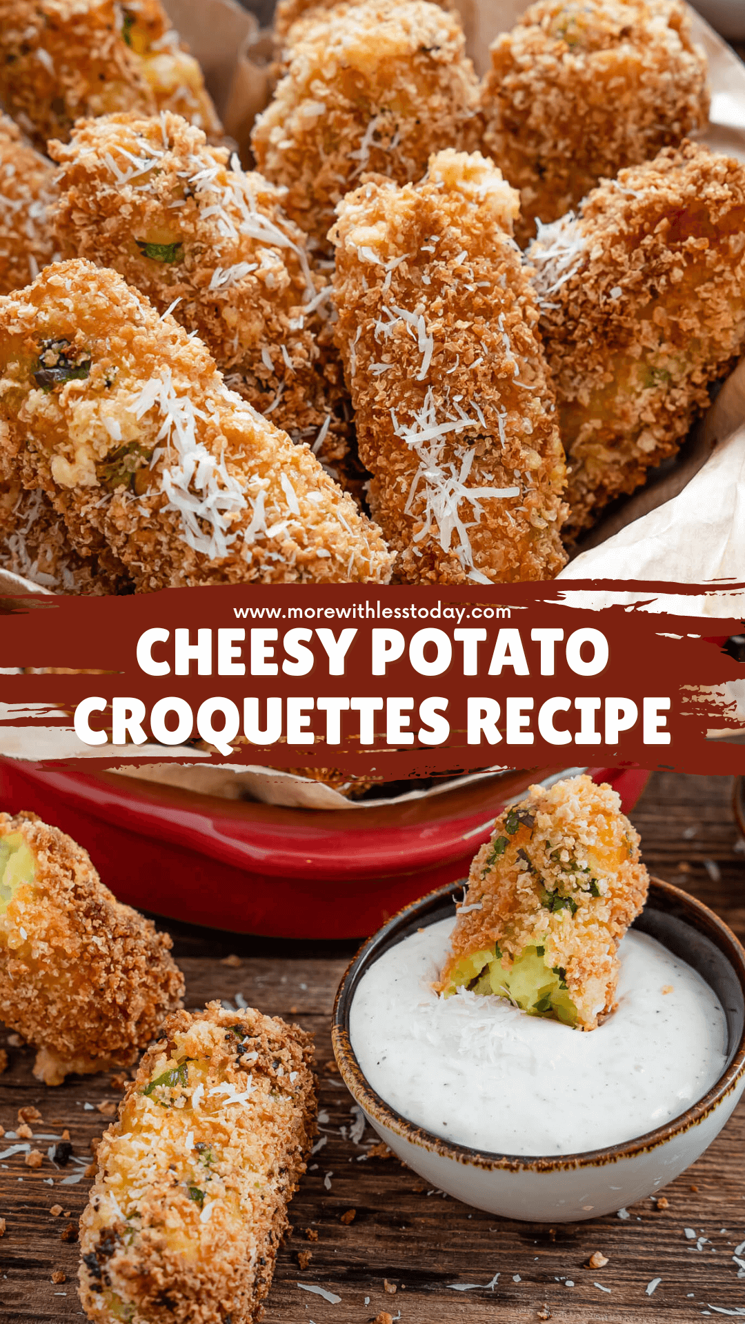 Cheesy Potato Croquettes Recipe - PIN