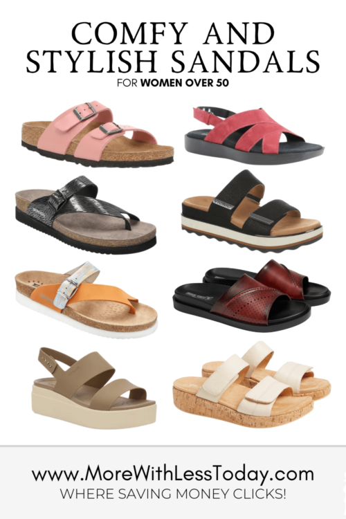 Comfy and Stylish Sandals for Women Over 50 - PIN