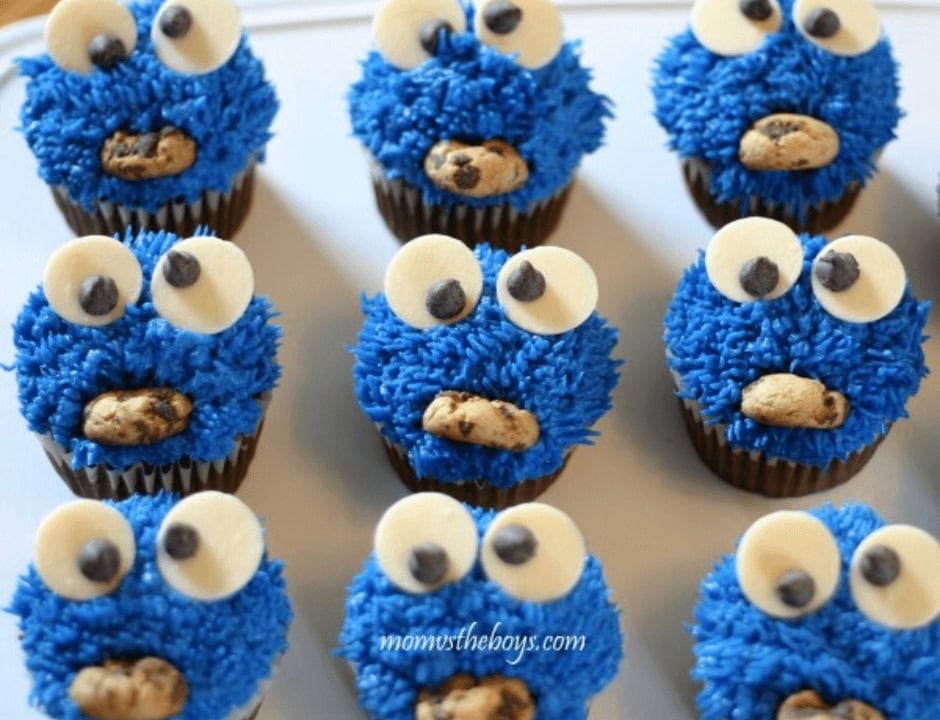 Cookie Monster Cupcakes - Homemade Cupcake and Frosting Recipes