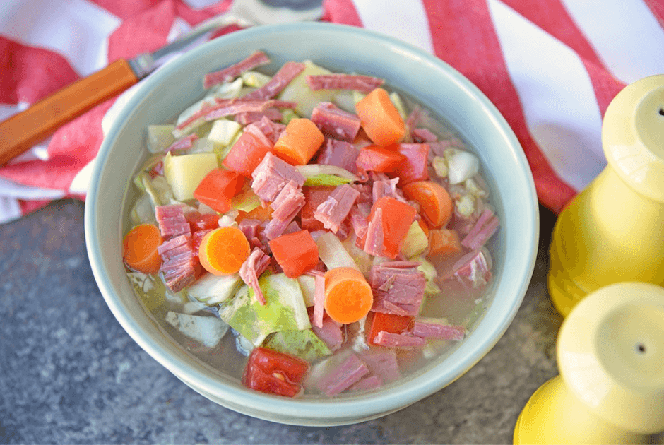 Leftover Corned Beef Cabbage Soup