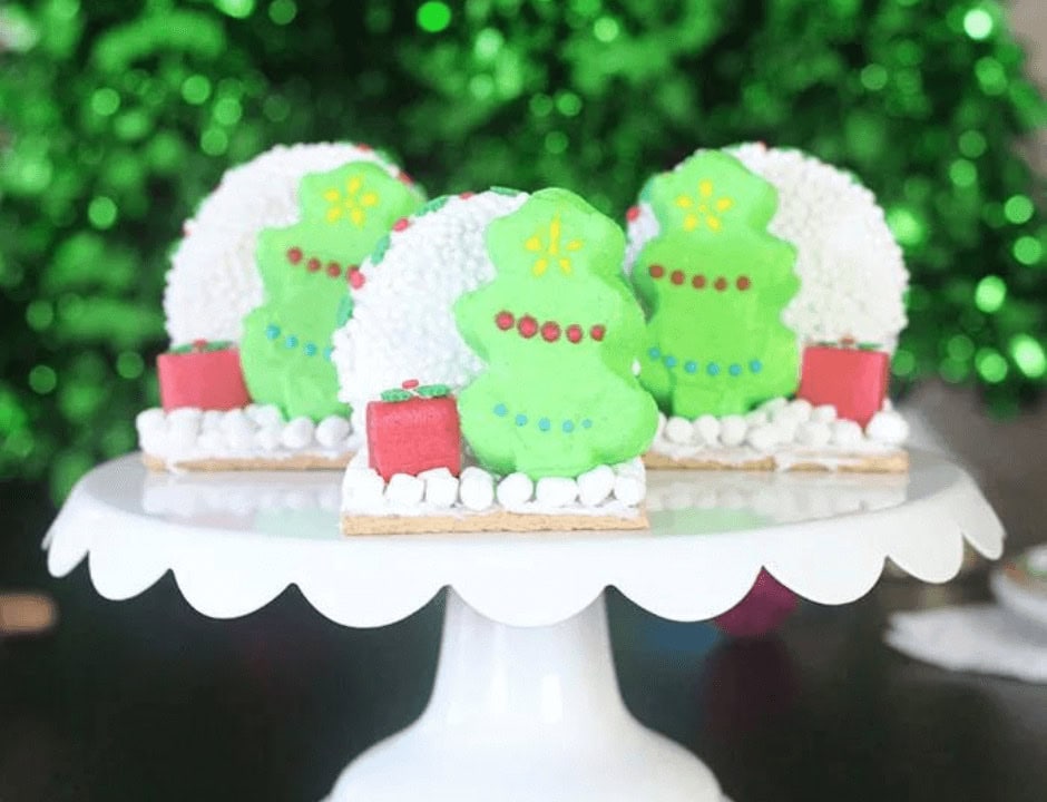 Marshmallow PEEPS Christmas Tree Cupcakes
