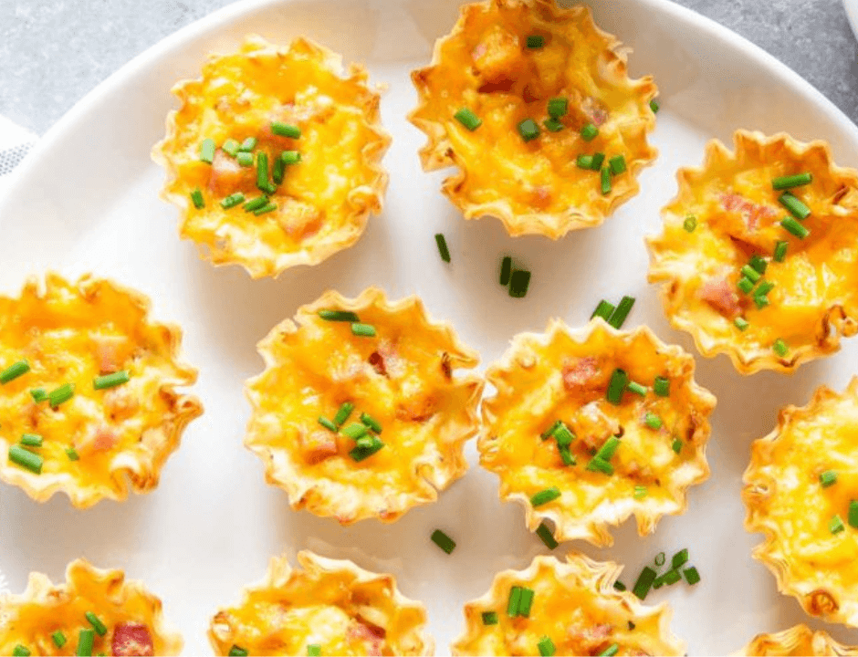 Mini Ham Cheddar Quiche - 16 Easy Brunch Recipes