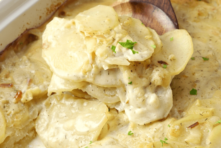 Simple Dill Scalloped Potatoes