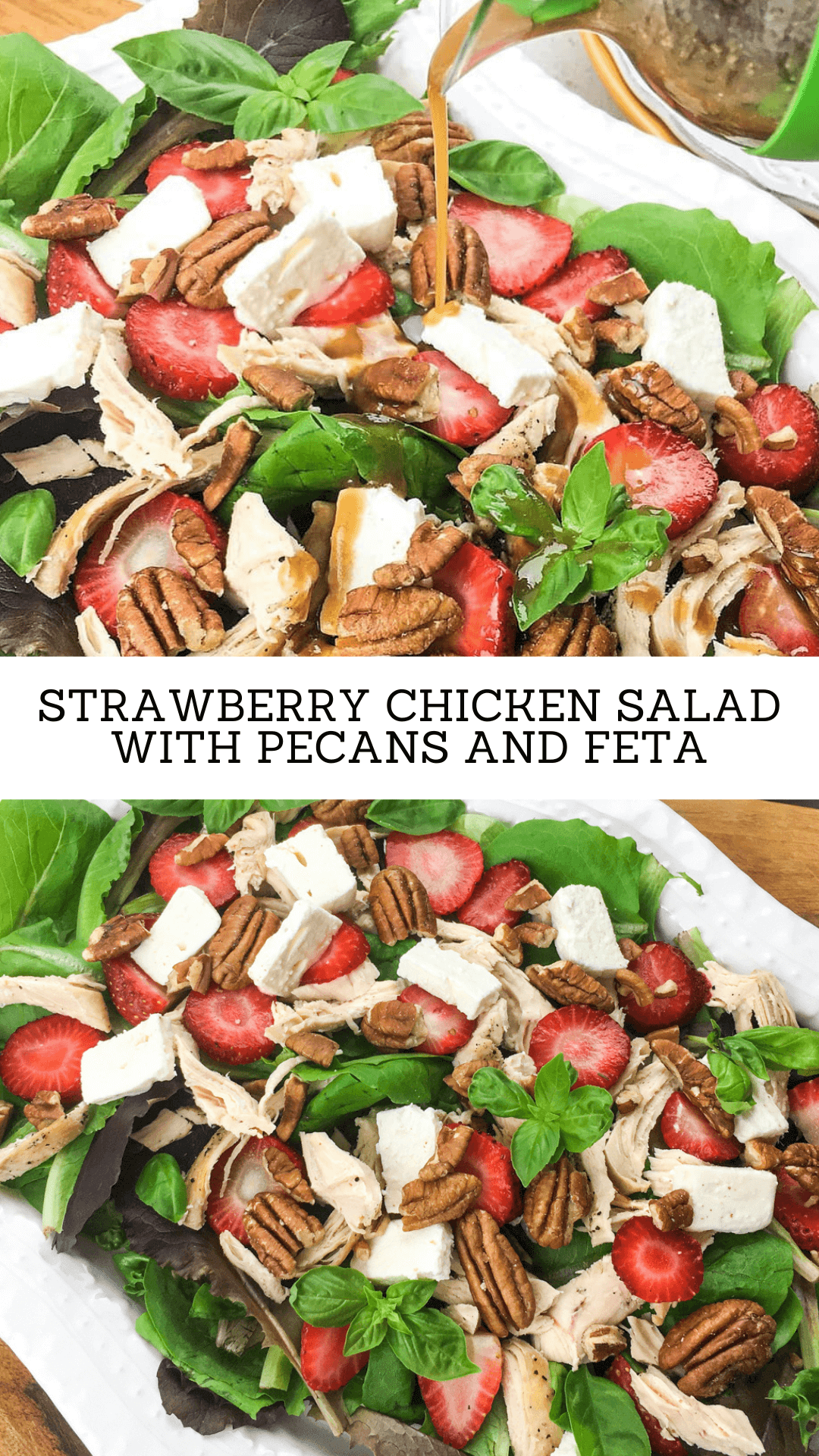 Strawberry Chicken Salad with Pecans and Feta - PIN
