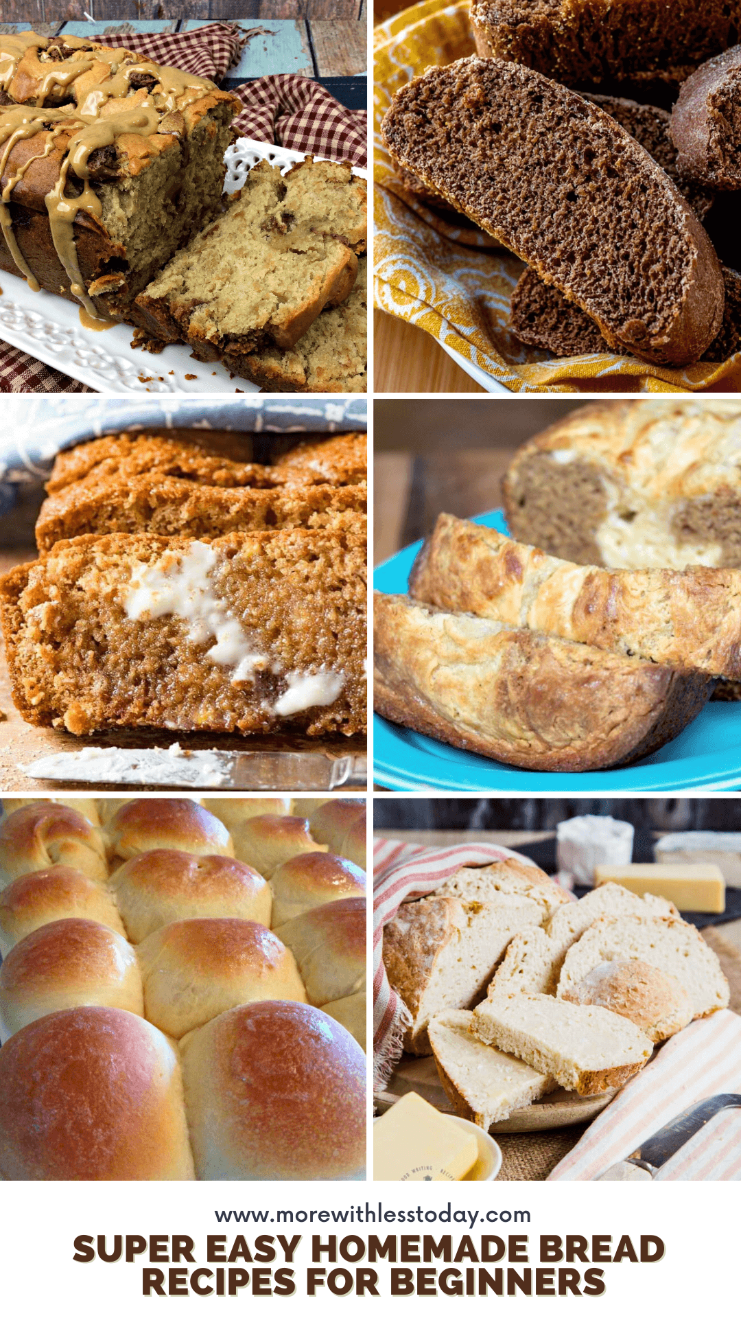 Super Easy Homemade Bread Recipes for Beginners - PIN