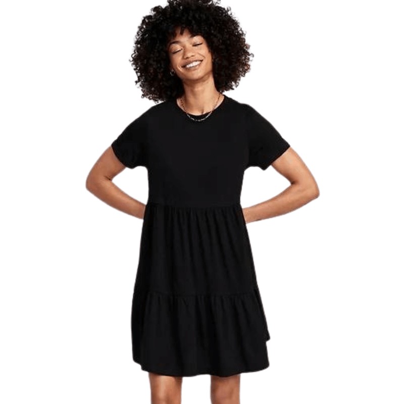 Tiered Mini Swing T-Shirt Dress