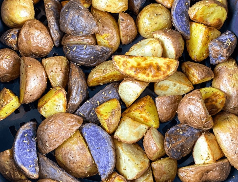 half-cooked seasoned potatoes