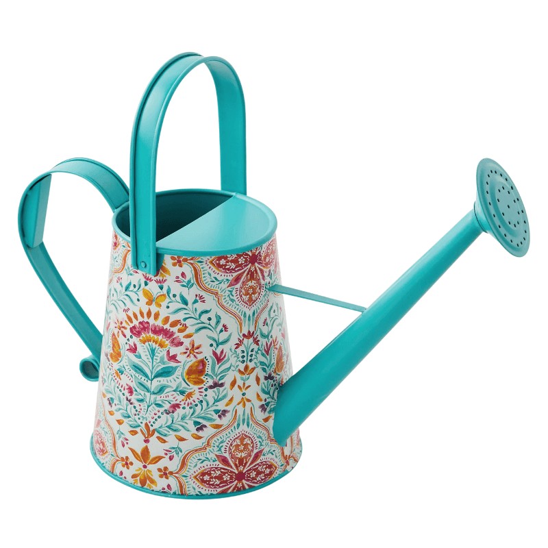 0.53 gal Folk Geo Metal Watering Can