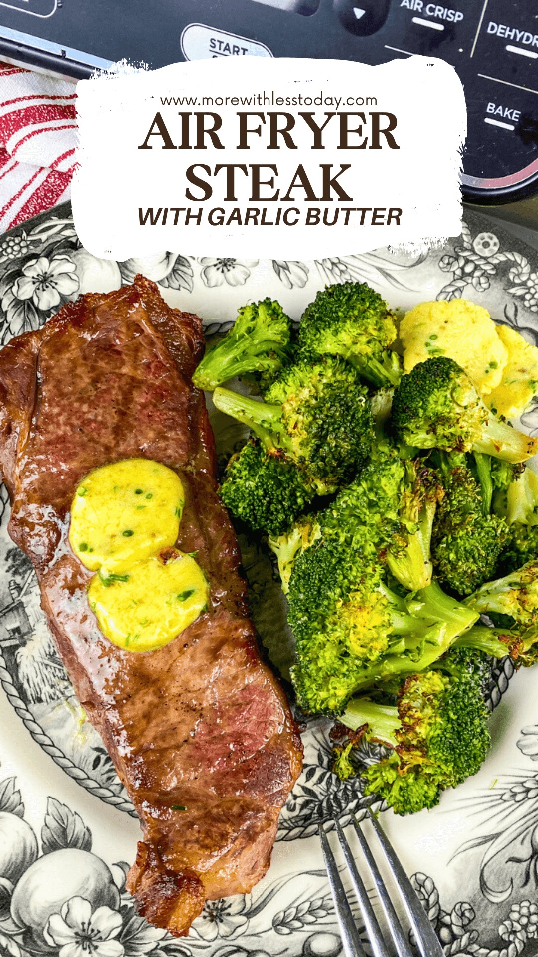 Air Fryer Steak with Garlic Butter - PIN