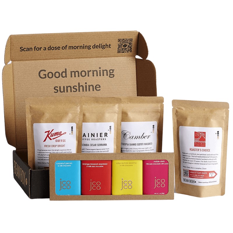 Bean Box Coffee Gift Set + Chocolate Tasting Box