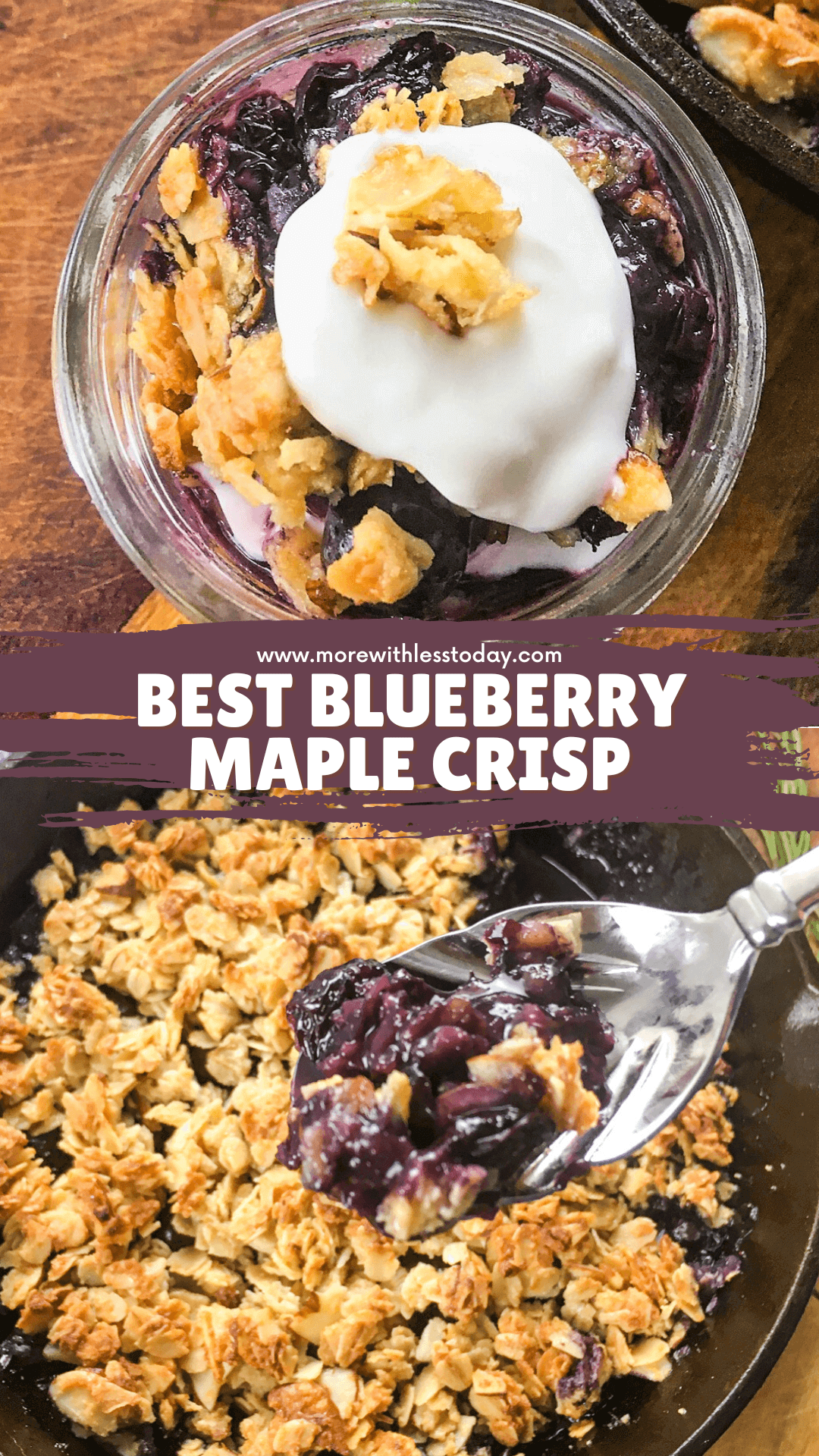 Best Blueberry Maple Crisp Recipe - PIN