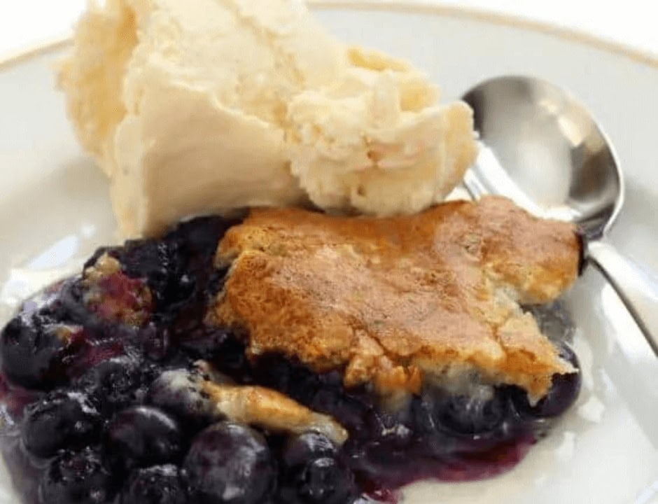 Blueberry Cake Mix Cobbler