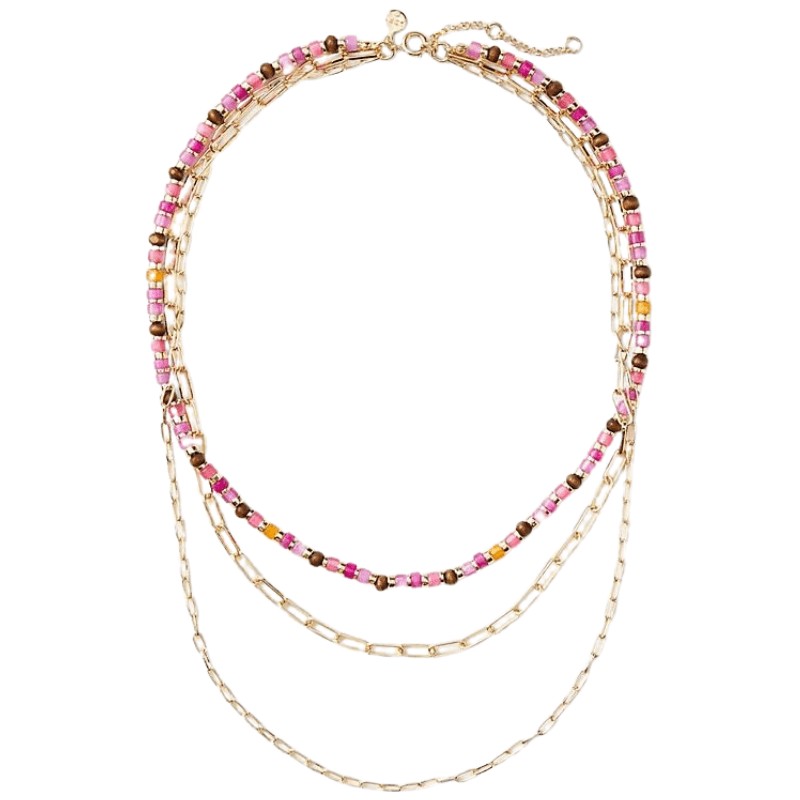 Cabana Beaded Layered Necklace
