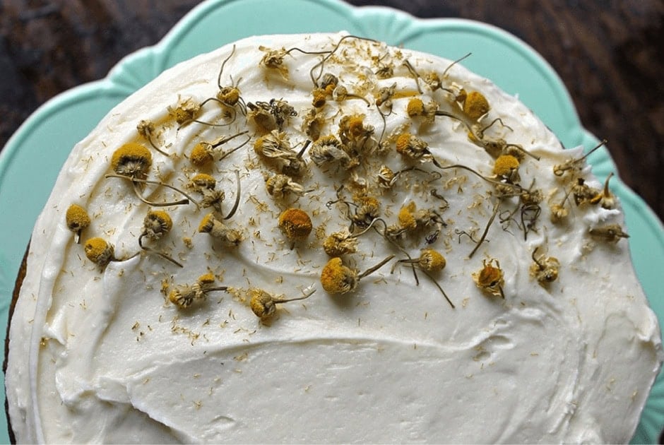 Chamomile Cake with Salted Honey Buttercream