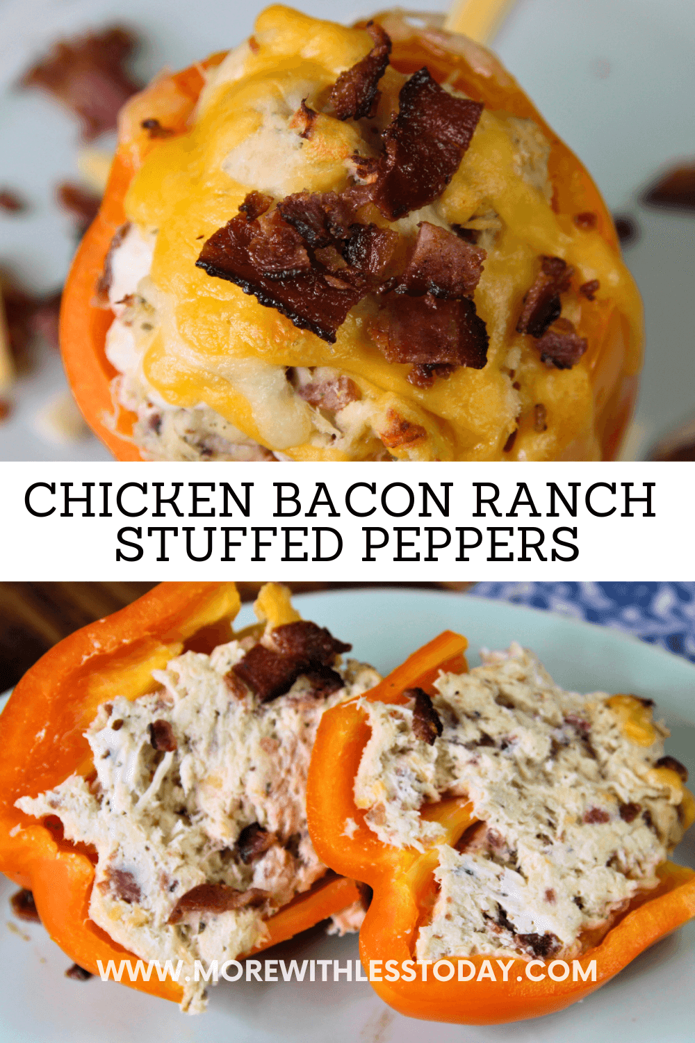 Chicken Bacon Ranch Stuffed Peppers - PIN