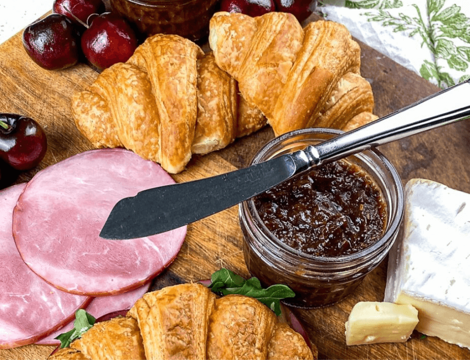 Croissants with Homemade Cherry Chutney