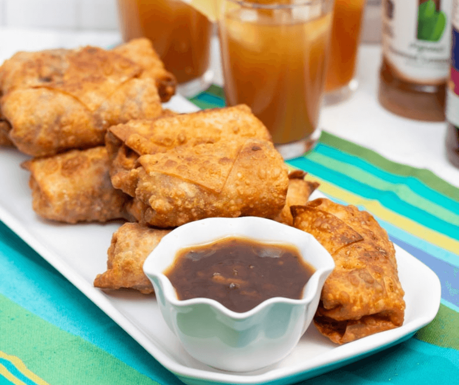 General Tsao’s Chicken Egg Rolls