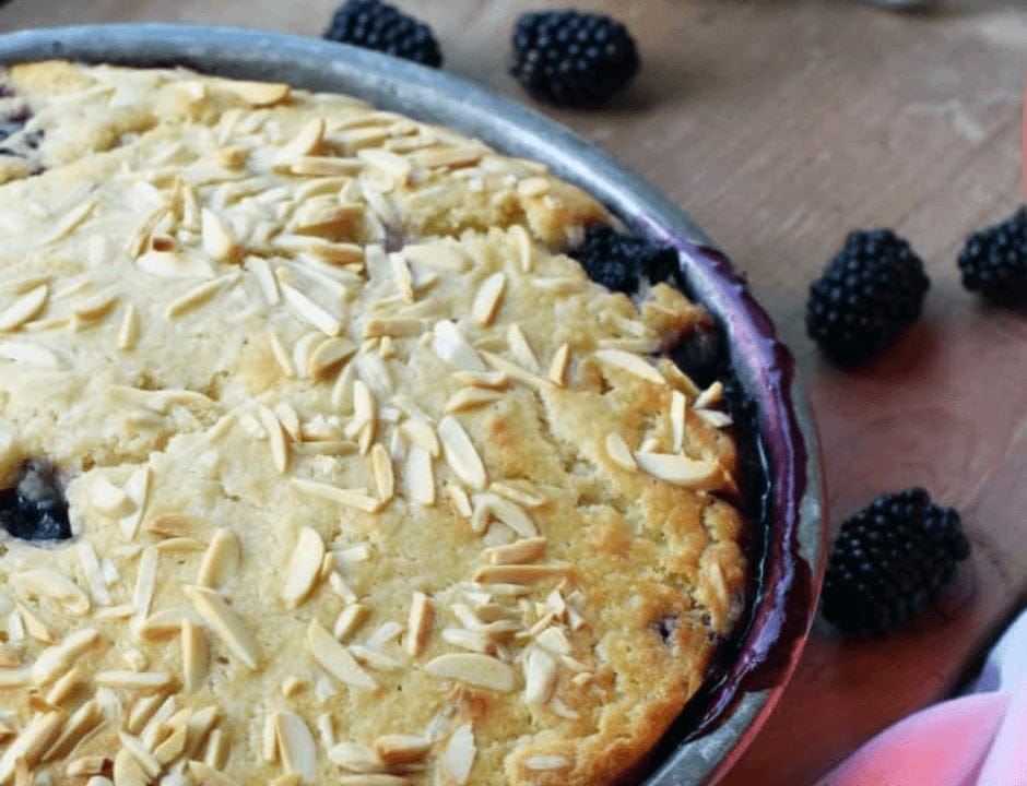 Gluten-free Almond Blackberry Cobbler