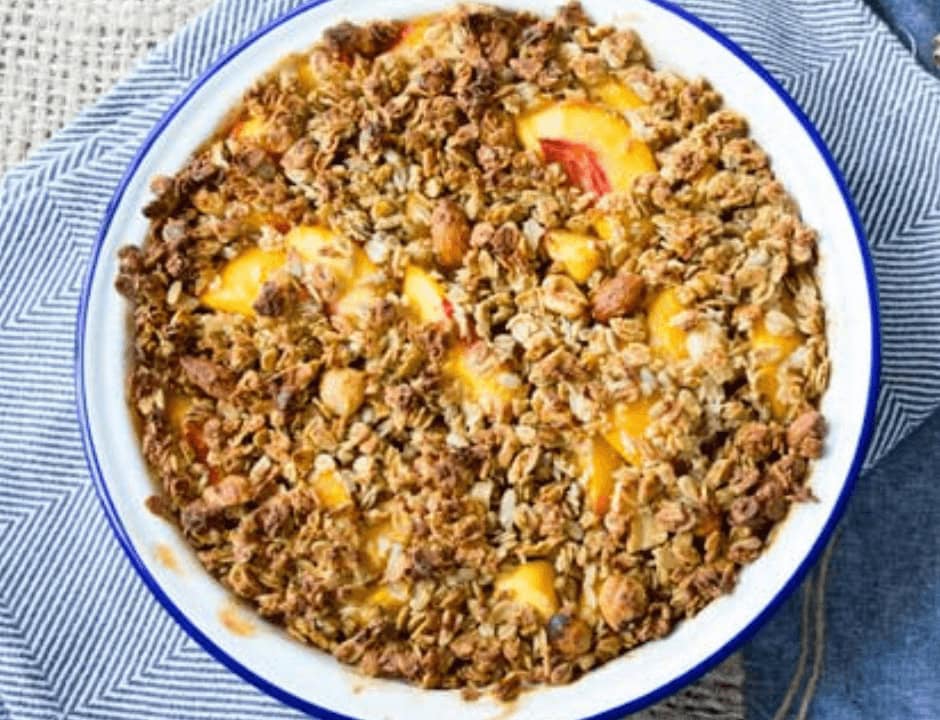 Healthy Peach Crisp With Granola - Cobblers and Crisps Recipes