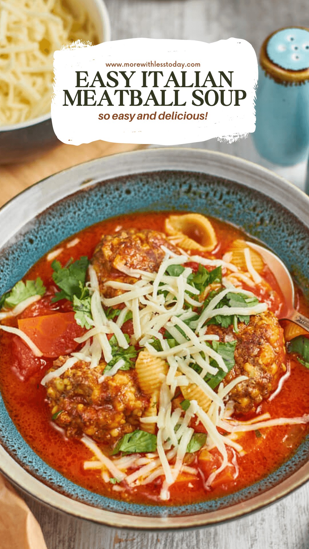 Homemade Italian Meatball Soup - PIN