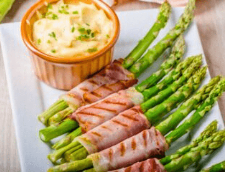 Ninja Foodi Asparagus Wrapped In Bacon