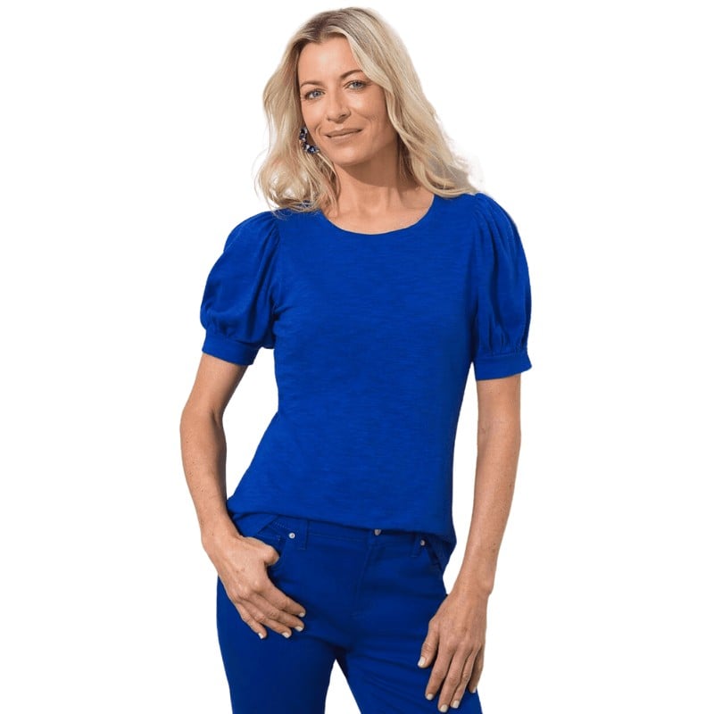 Puff Sleeve Slub Tee