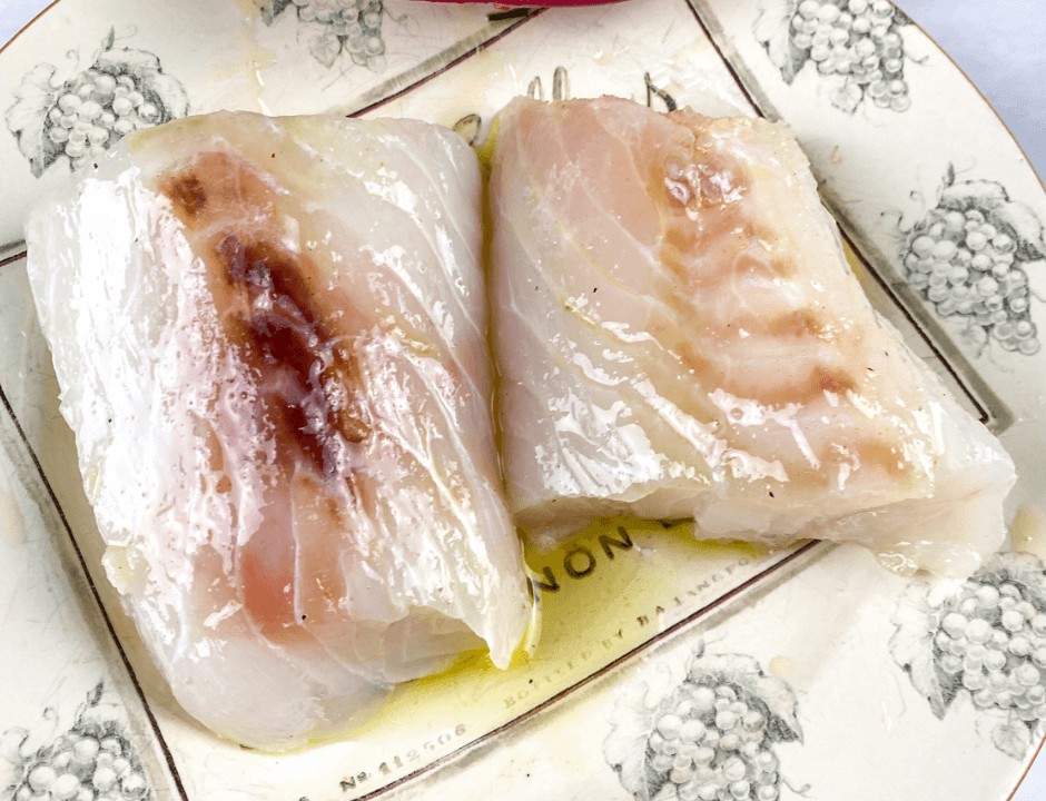 Raw mahi-mahi fillets